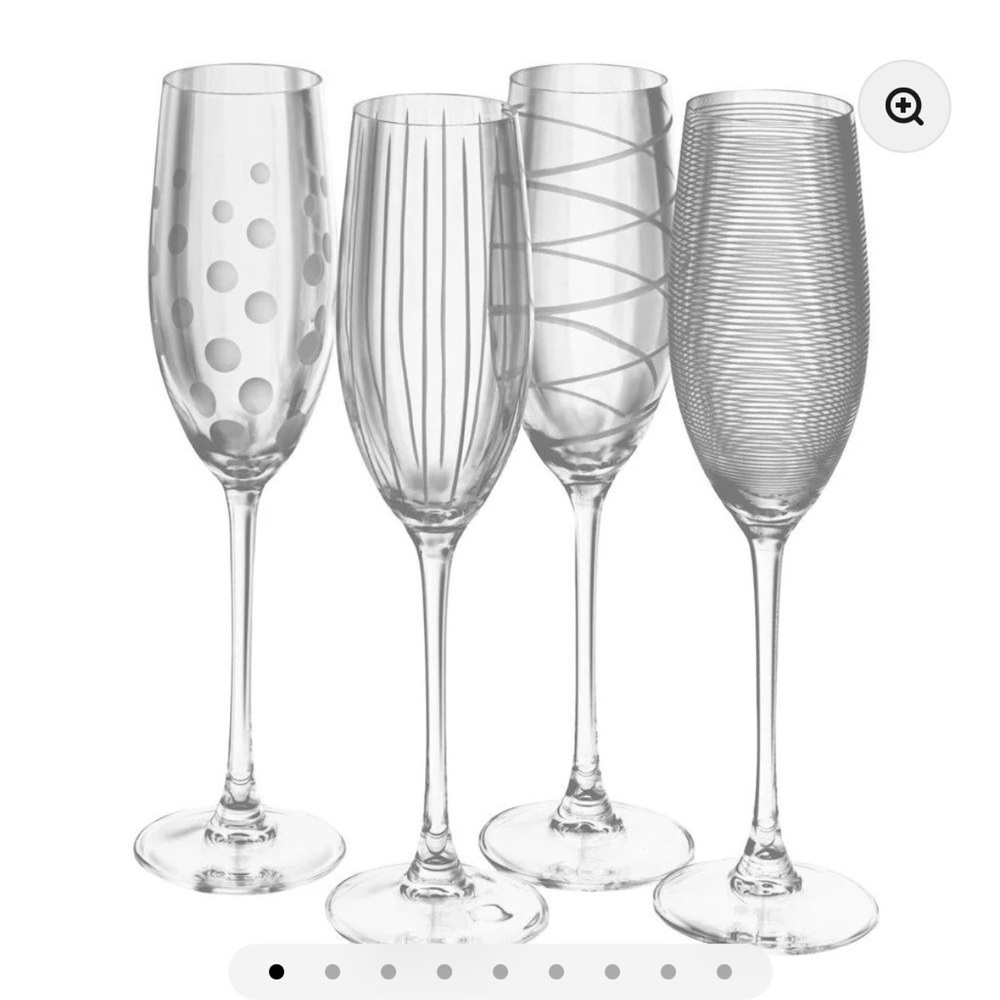 Mikasa Cheers Crystal Champagne Flute Set